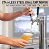 Ivation 4.9 cu. ft. 20 in. Dual Tap Stainless Steel Beer Kegerator IVBKADT491SS